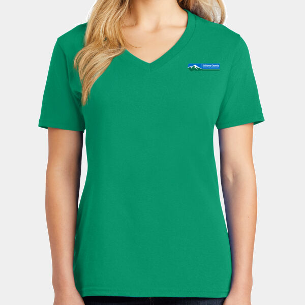 Ladies Core Cotton V Neck Tee Thumbnail