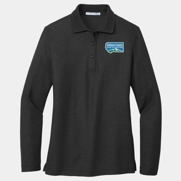 Ladies Long Sleeve Silk Touch™ Polo Thumbnail